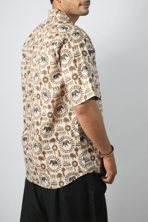 Elephant Print Cotton - half hand